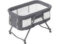 Cuna portátil ajustable, color gris básico OEM