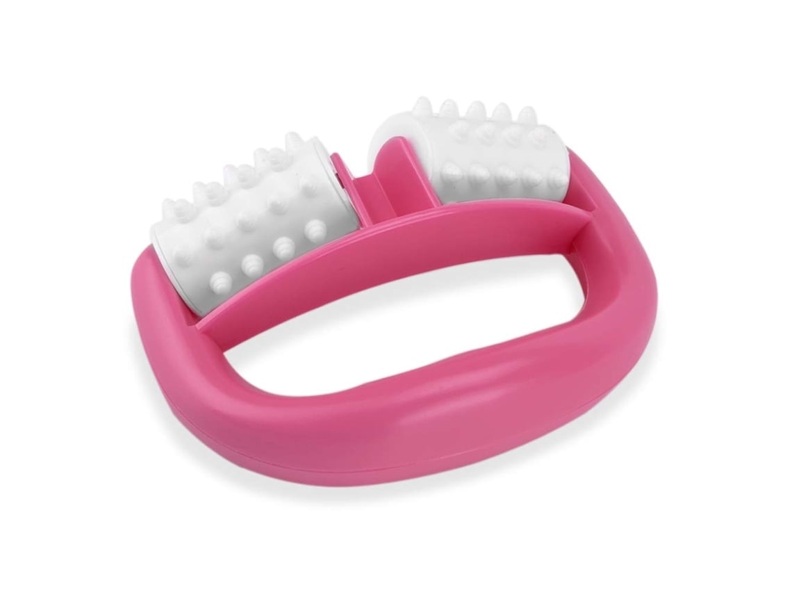 Masajeador De Mano De Plástico Rosa Con Ruedas*