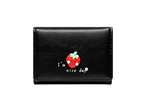 Cartera Corta De Moda Para Mujer, Monedero Simple Y Lindo Para Estudiantes, Negro ZMDECQNA