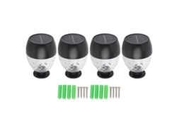 2026-4pcs Luz Solar De Pared Resistente Al Agua Con Sensor Automático Para Jardín Patio Cerca Exterior Arriba Y Abajo
