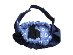 Mochila portabebés multifuncional de lona de algodón puro transpirable para viajes al aire libre - Azul