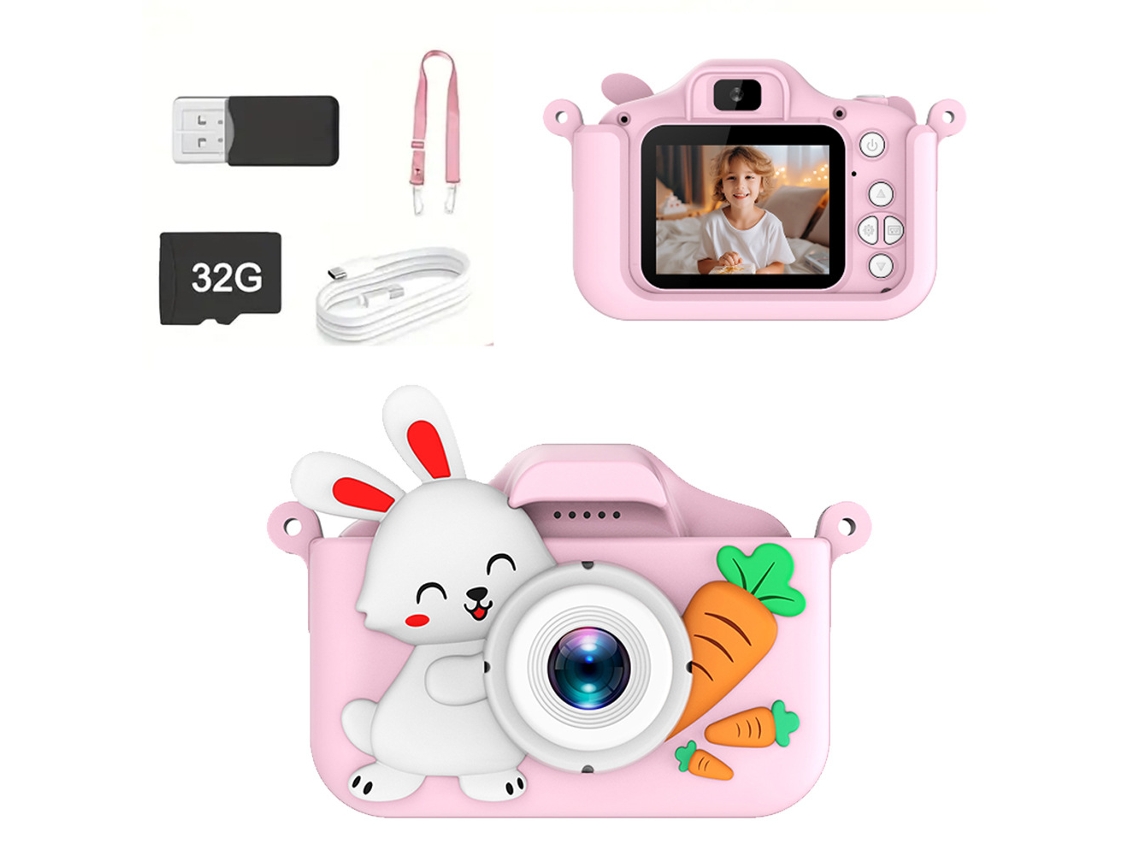 Cámara Infantil, Mini Cámara De Diseño Animado, Cámara Digital (32g-rosa) Czhhmart