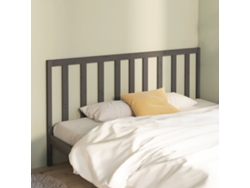 Cabecero De Cama Madera Maciza De Pino Gris 186x4x100 Cm
