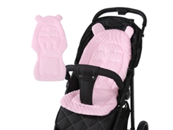 Cojín para cochecito de bebé, suave y de doble cara, apto para todas las estaciones (rosa)