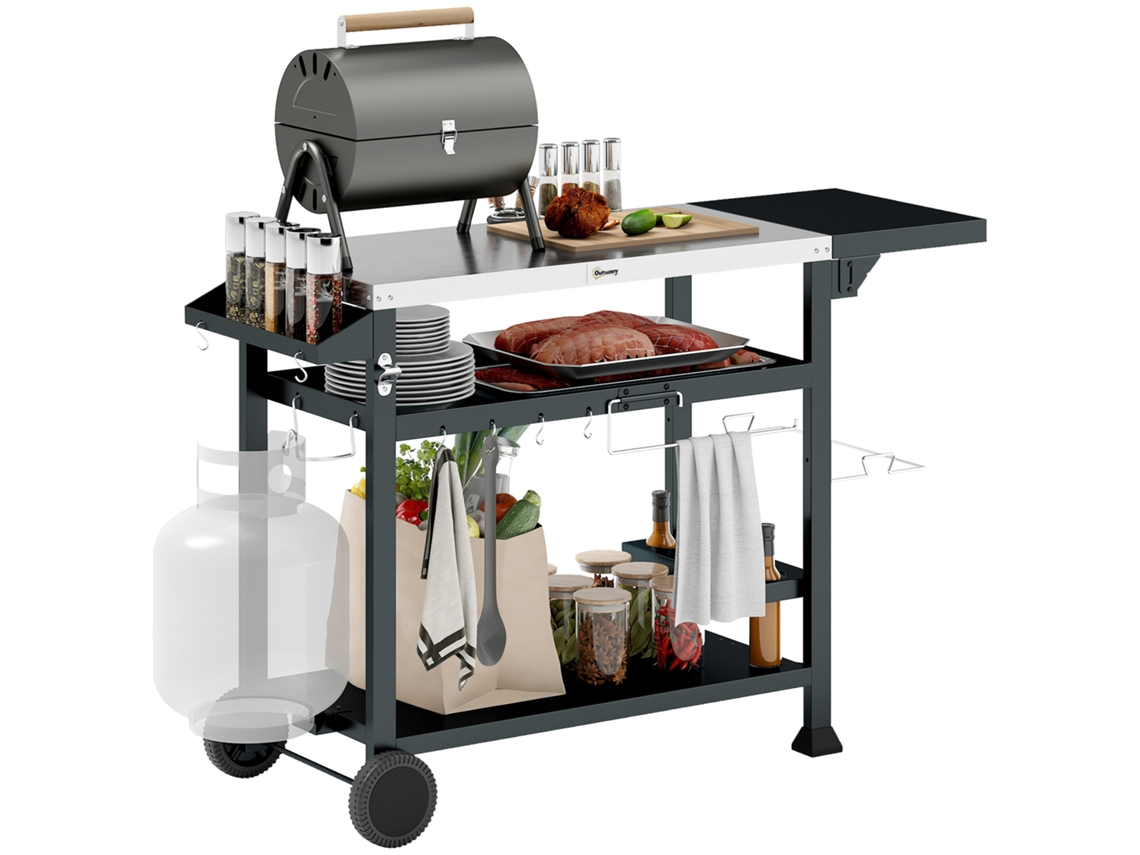 Carrito de barbacoa con bandeja PMM CAPITALI