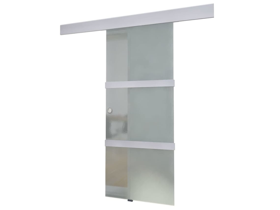 Puerta Corrediza VIDAXL Plateado Cristal (178cm)