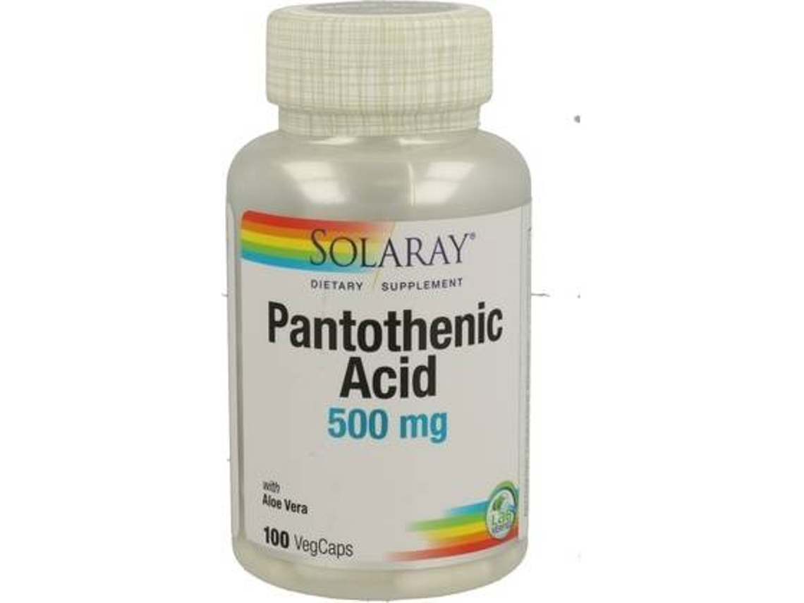 Complemento Alimentar SOLARAY Pantothenic Acid (100 cápsulas de 500mg)