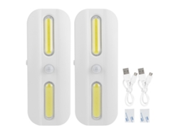 2026-2pcs Luz Led Cob Con Sensor De Movimiento Para Armario Gabinete Pasillo Hogar