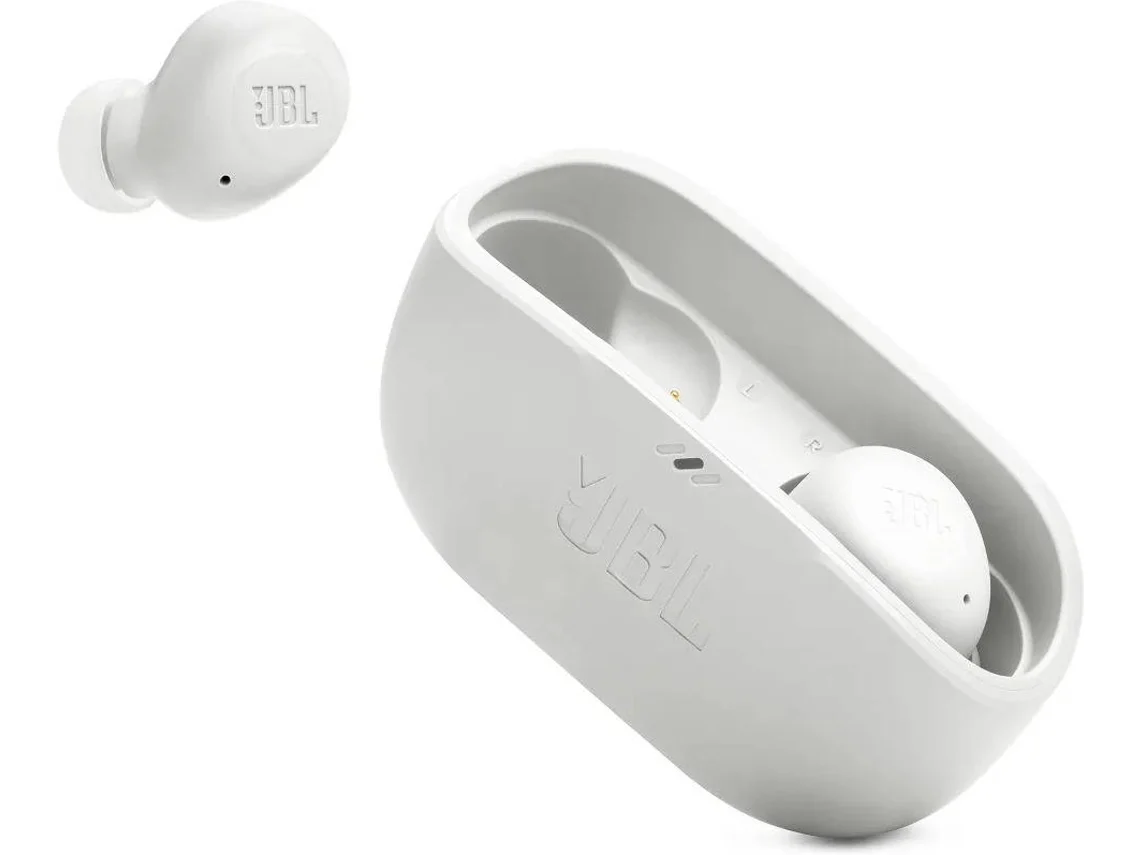 Auriculares Bluetooth True Wireless JBL Wave Buds (In Ear - Micrófono - Blanco)