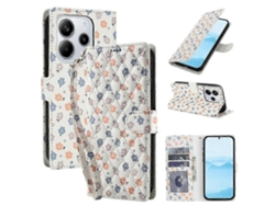 25-26 Flower Pattern Buckle Leather Phone Case With Lanyard