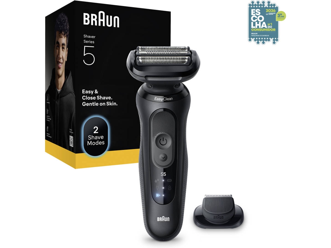 Máquina de Afeitar BRAUN Series 5 52-N1200S (Autonomía 60 min - Recargable)