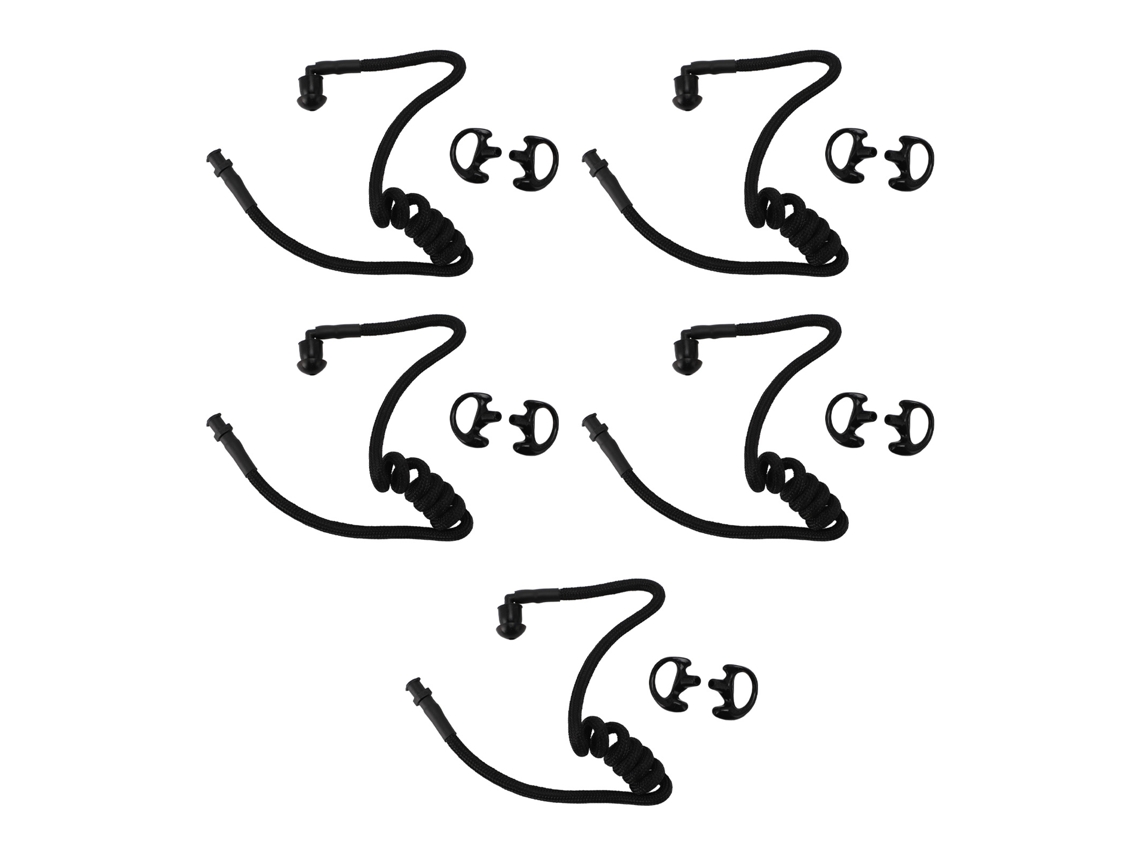 Kit De 5 Tubos Acústicos Con Auriculares Para Radio Bidireccional, Tejido De Nailon Trenzado.
