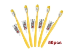 Cepillo de dientes desechable para hotel, portátil, manual, pasta de dientes, Rosewell, 100/50/20 unidades