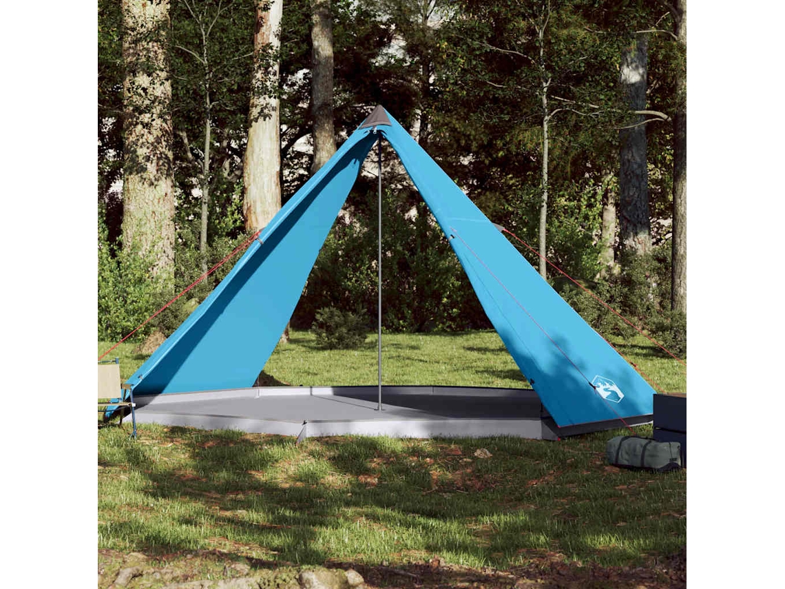 Tienda De Campaña Familiar Tipi 8 Personas Impermeable Azul
