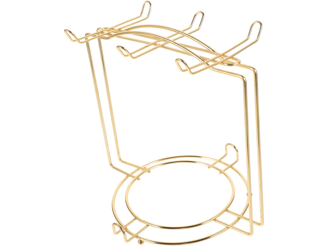 De Cocina De Acero Inoxidable, Portavasos Y Platos Chapado En Oro, Estante Multifuncional Para Encimera Y Armario.