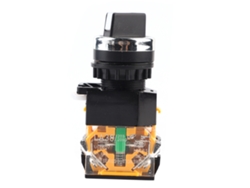 Chave Seletora Rotativa Redonda 22mm 2 Posições Nc + No Auto Bloqueio