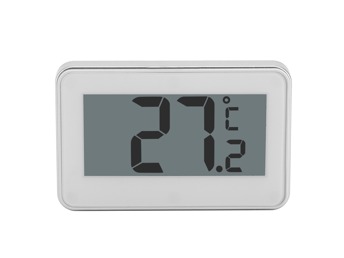 Termómetro digital para refrigerador con pantalla LCD grande, soporte ajustable e imán