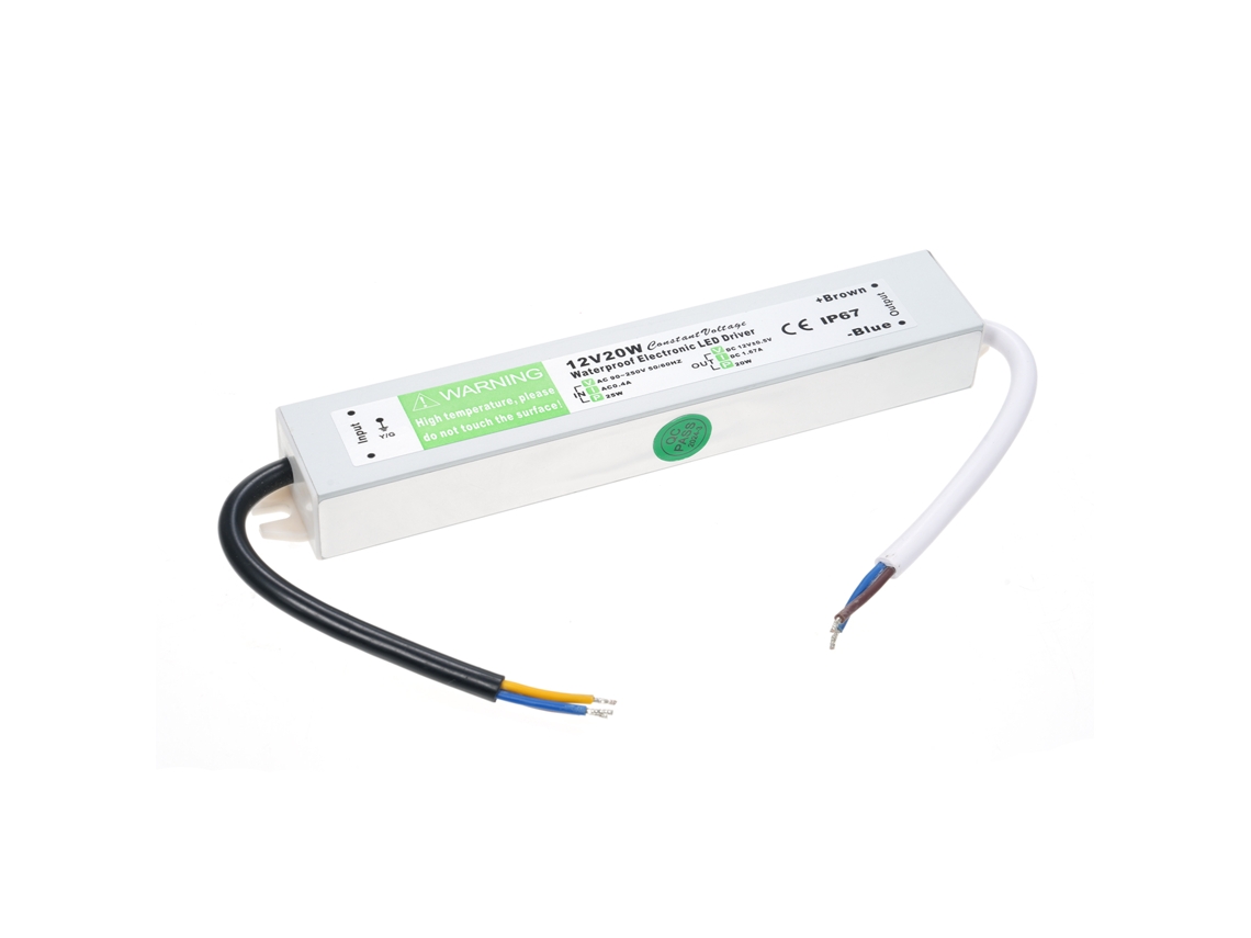 2026-driver Led Impermeable Ip67 Transformador Adaptador De Alimentación Ac 90v-250v A Dc 12v 20w Para Tiras Led Exteriores Carteles Luz