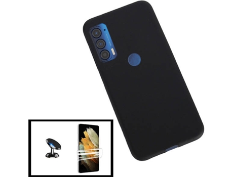 Kit Funda, Protector de Pantalla y Soporte Magnético Motorola Edge (2021) PHONECARE 6991