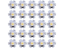 25 Chips Led De Alta Potencia De 5v 200lm 3w Para Luminarias De Bricolaje.