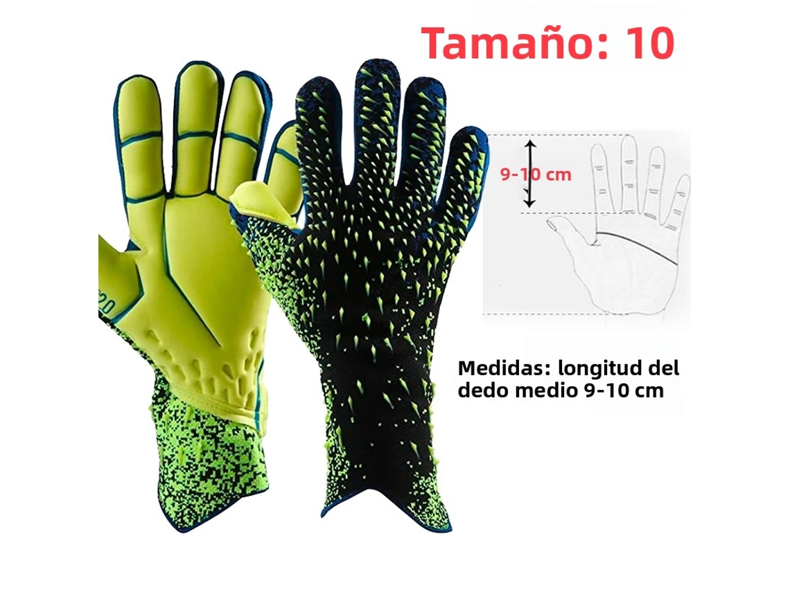 (verde 10cm) Guantes De Portero De Fútbol Profesional, Protección De Látex Engrosado
