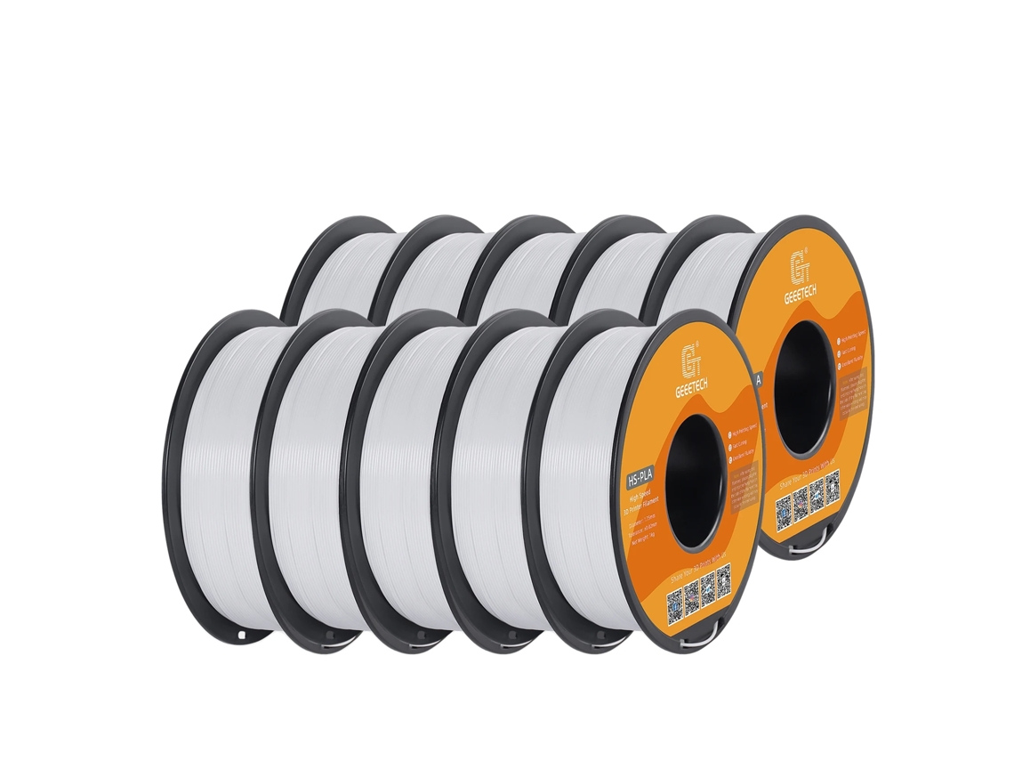 Filamento PLA, 1,75 mm de diámetro, 10 kg de peso, blanco OEM