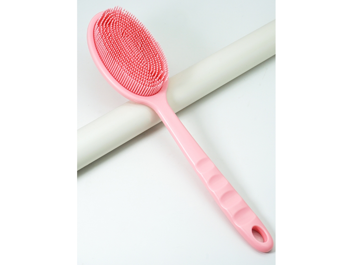 (rosa) Cepillo De Baño De Mango Largo, Cepillo De Baño Exfoliante, Cepillo De Limpieza, Masajeador Corporal