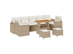 Maison Exclusive - Conjunto De Sofás De Jardín Con Cojín 13 Pcs Negro Y Crema