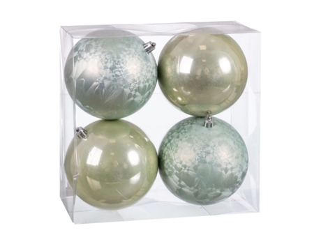 Bolas de Navidad Verde Plástico 10 x 10 x 10 cm (4 Unidades)