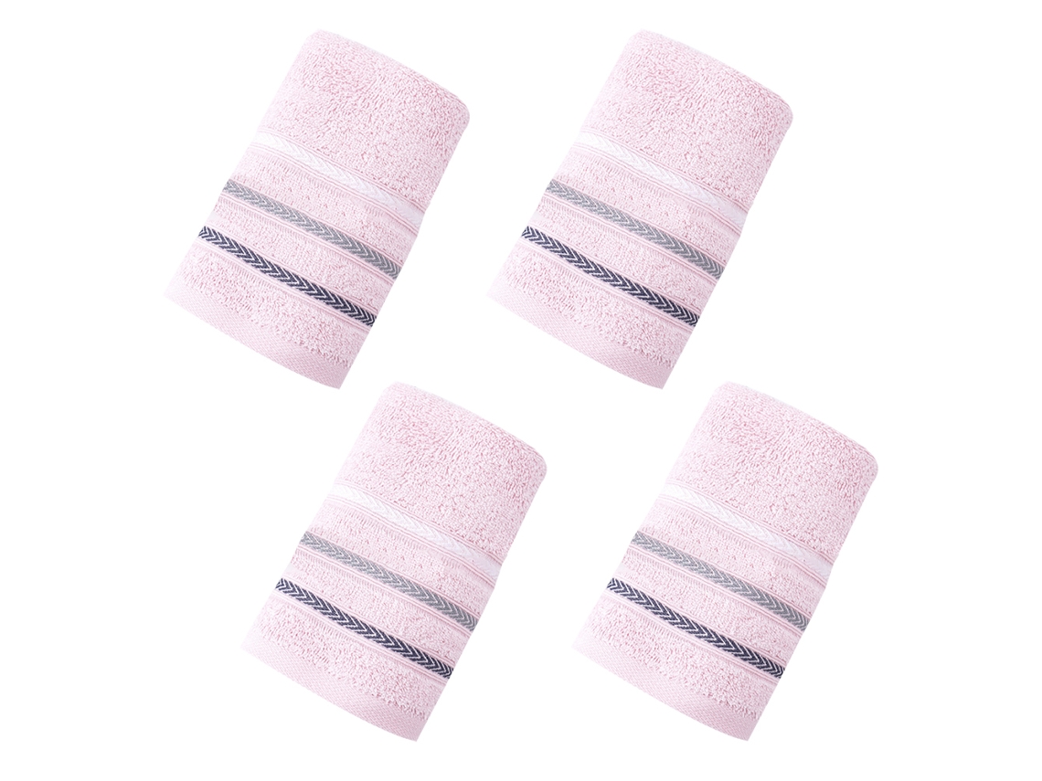 Conjunto de Toalla NEVEANCE Mano Baño Ultrasuaves Muy Algodón Rojo - 4pcs (Talla Única)