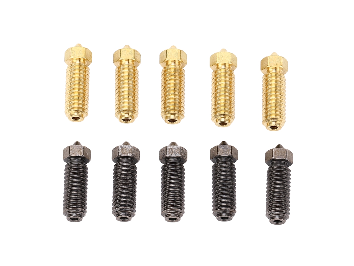 Kit de 10 boquillas de repuesto para impresora 3D Kobra 3, 0,4 mm, latón y acero endurecido.