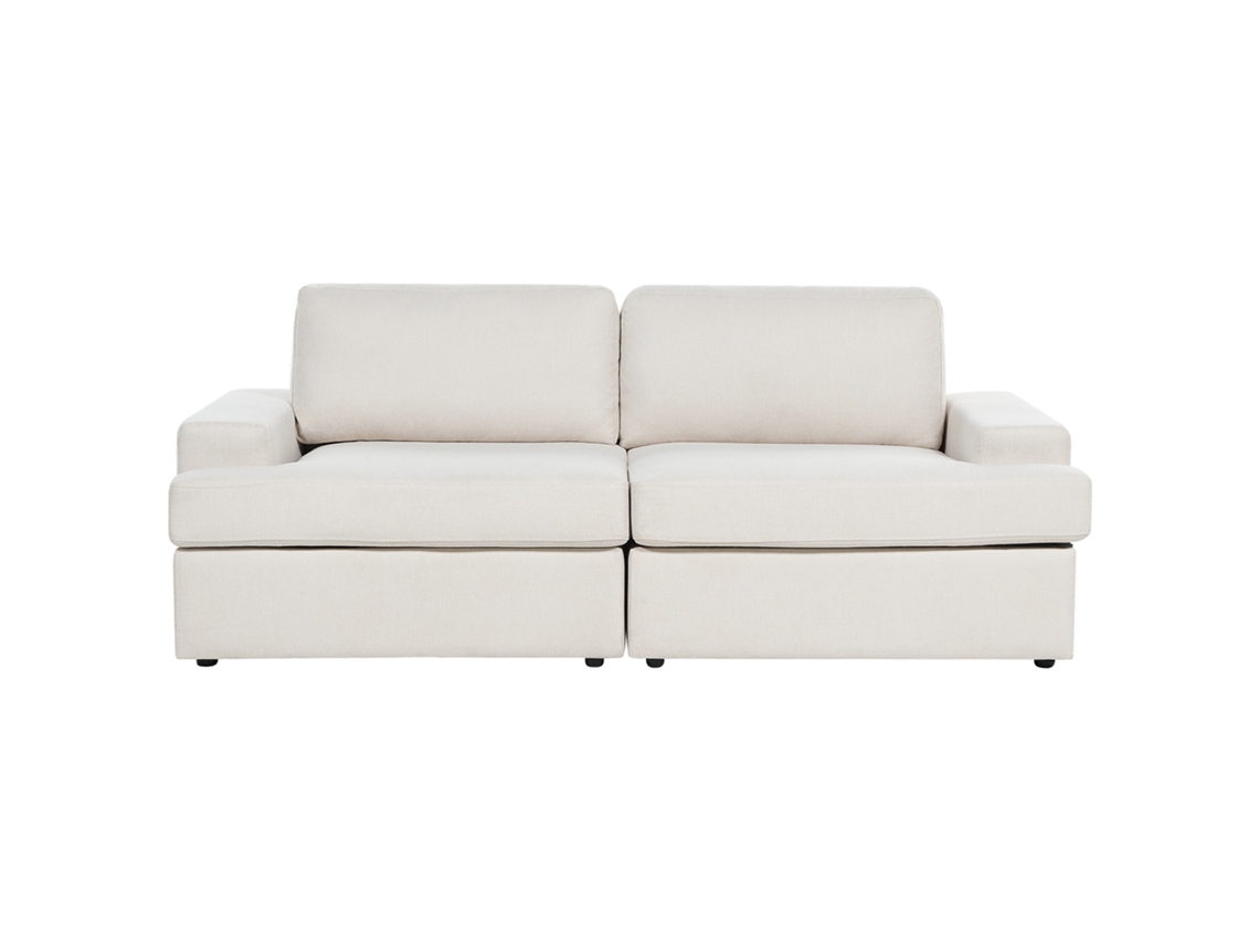 Sofá de 3 plazas BELIANI Alla de Poliéster Beige 208x112x86