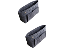 Juego De 2 Bolsas De Almacenamiento De Fieltro Con Gran Capacidad Para Neceseres De Maquillaje Y Artículos De Aseo Personal.