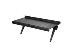 Estante blanco para TV de 12 pulgadas | Soporte para altavoces, streaming y consola | Con LED de protección (1 unidad)