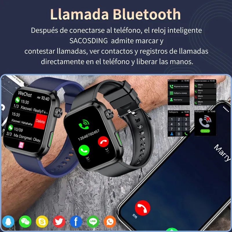 Reloj inteligente de ECG de grado médico 2025vayotoy para hombres