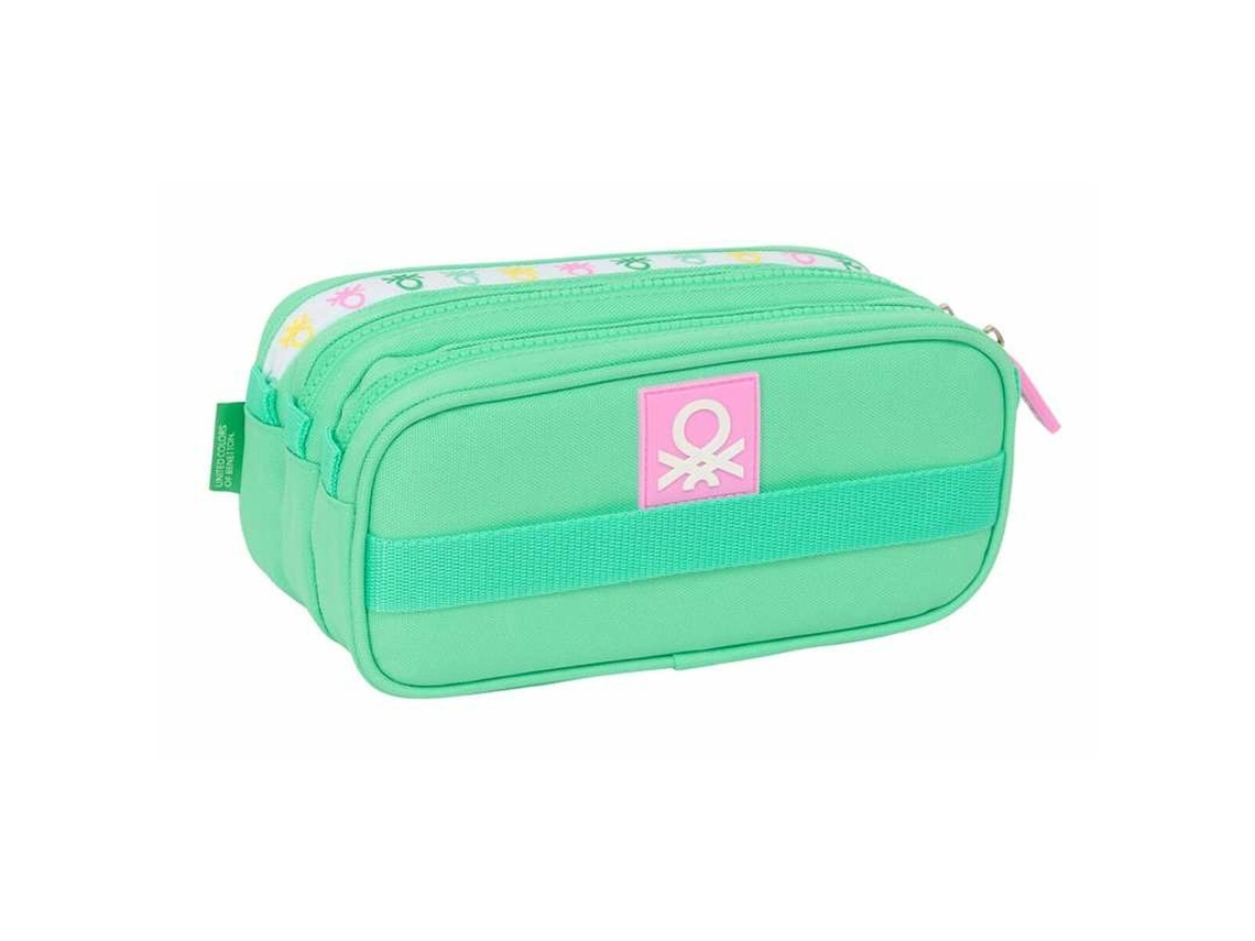 Estuche Triple BENETTON Big Mint (21,5 x 10 x 8 cm)