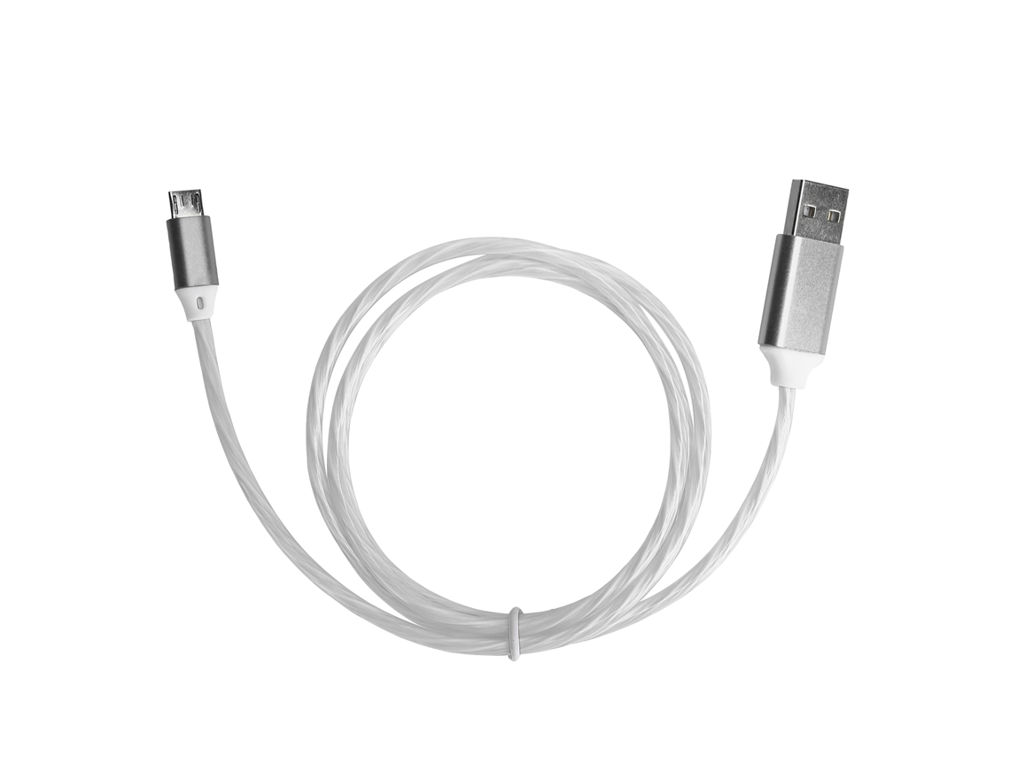 Cable De Datos Micro Usb Con Luz Led Para Streaming, Carga Rápida Android, Luz Colorida Que Se Enciende