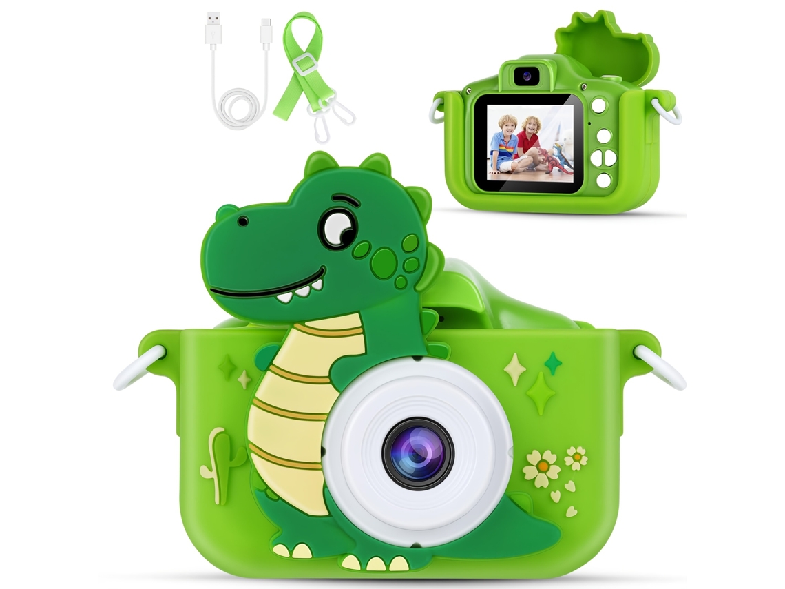 Câmara Digital Eifson Cámara Dual Para Niños 1080p Con Función De Vídeo Verde