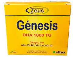Complemento Alimentar ZEUS Genesis Dha Tg 1000 -Omega - 3 (30 Cápsulas)