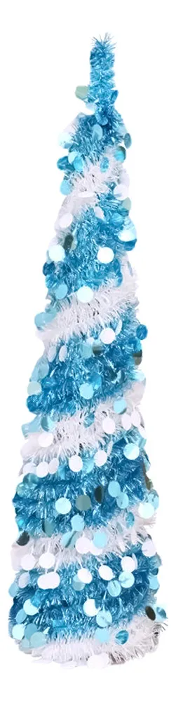 Nuevo árbol de Navidad artificial pequeño y delgado con forma de arcoíris de risvayotoy