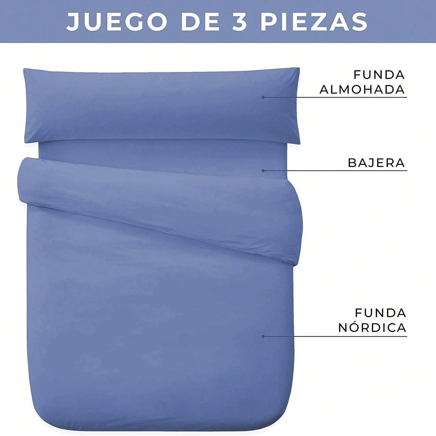 Jogo Capa Edredom Respirável 3 Peças Elástico E Fronha Cama 200cm
