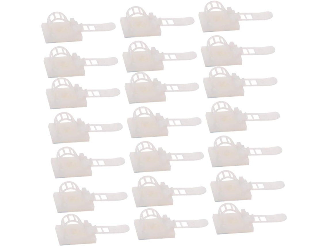 50 Unidades - Clips Adhesivos De Nailon Para Cables, Soportes Ajustables Para La Gestión De Cables