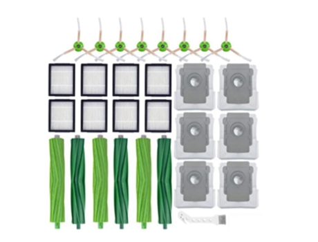 29pcs sacos de vácuo para irobot roomba i7 e5 e6 rolo escova lateral filtro