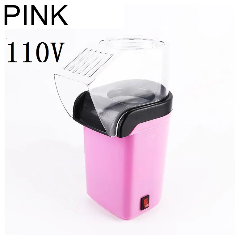 Máquina eléctrica para hacer palomitas de maíz sin aceite (rosa, 110 V), mini máquina de palomitas de maíz de aire caliente, 1200 W.
