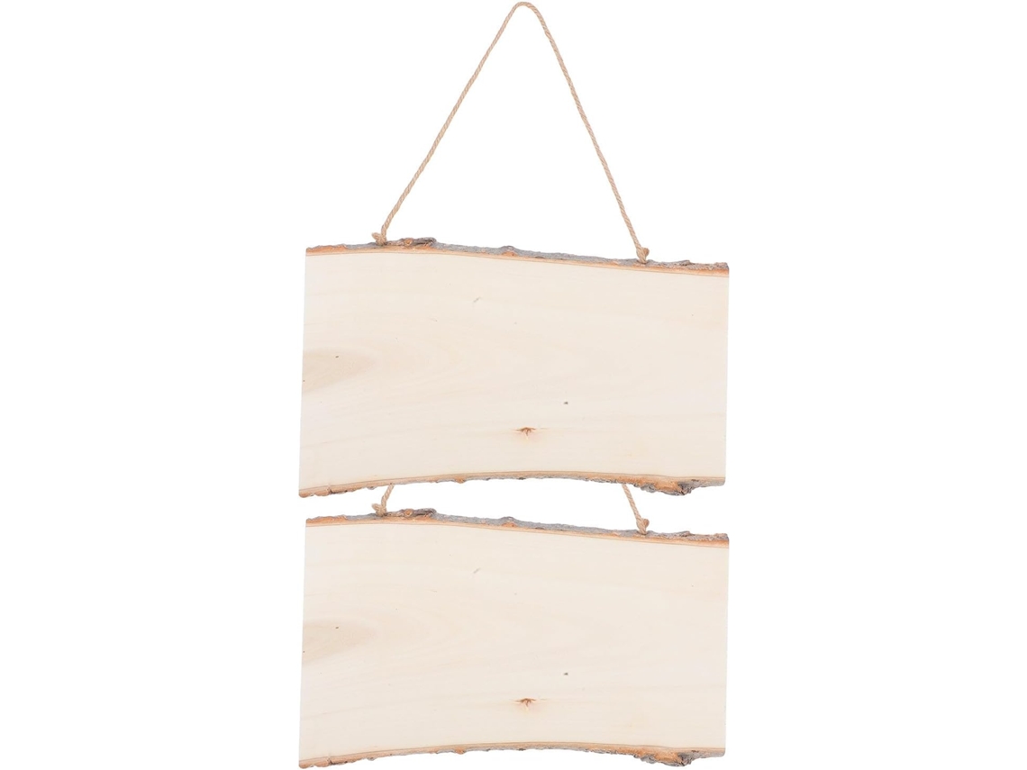 Juego De 2 Tablones De Anuncios Colgantes De Madera De 16x25 Cm.