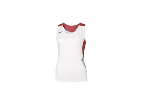 Camiseta sin Mangas Premium de Mujer para Running MIZUNO Jpn Blanco (L)