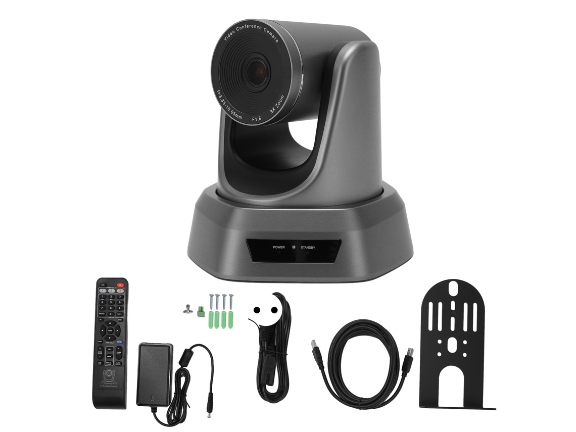 Cámara PTZ USB con zoom óptico 3x y vídeo Full HD 1080p