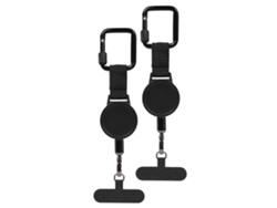 Soporte retráctil antirrobo para teléfono móvil GOKOCO con cordón y llaves.