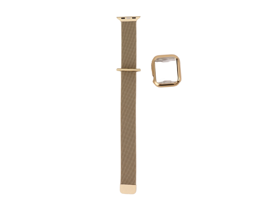 Pulsera Milanesa De Acero Inoxidable Con Protector De Pantalla Para Iwatch 7 De 40 Mm