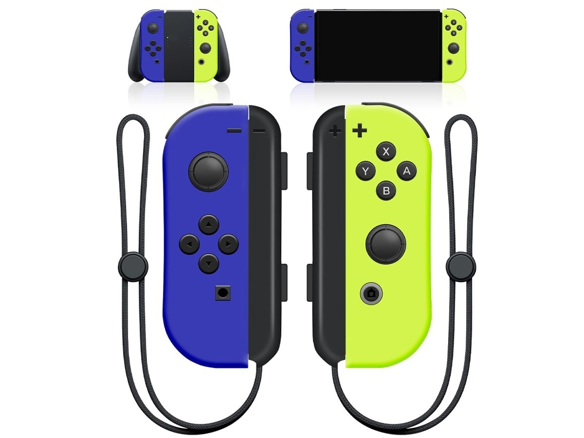 Controlador Joycon inalámbrico compatible con interruptor con funciones de vibración, control de movimiento y soporte de despertador del controlador Joycon. VENISYMLIS